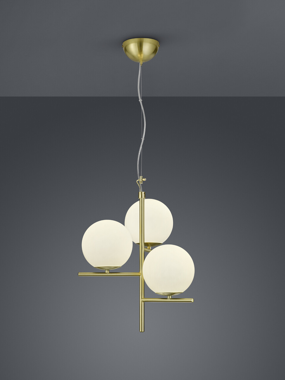 Lustra Pure, TRIO, 40x150 cm, 28W, 3x E14, metal, bronz mat/alb - imagine 4